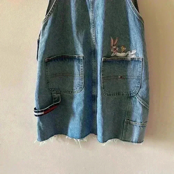 Vintage Tommy Jeans x Looney Tunes Overalls SZ S - Picture 7 of 10